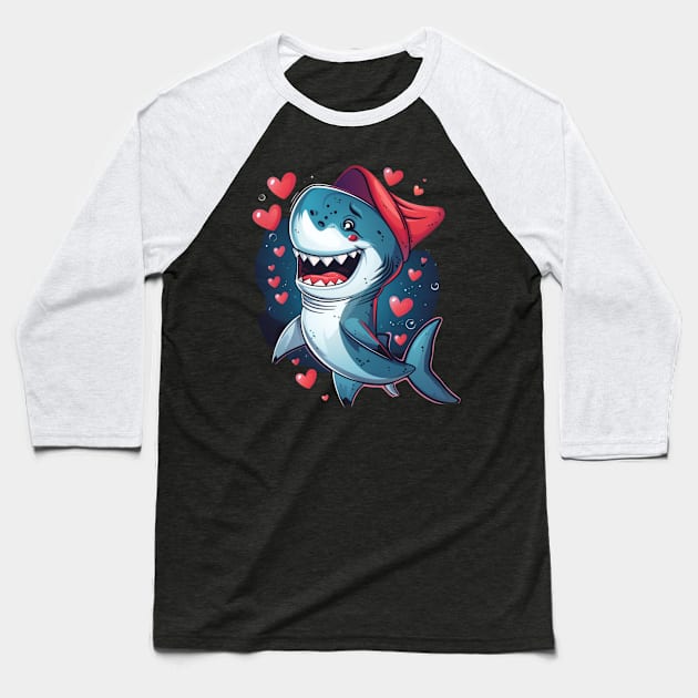 Shark Dynamic Dorsal Baseball T-Shirt by Josephine7